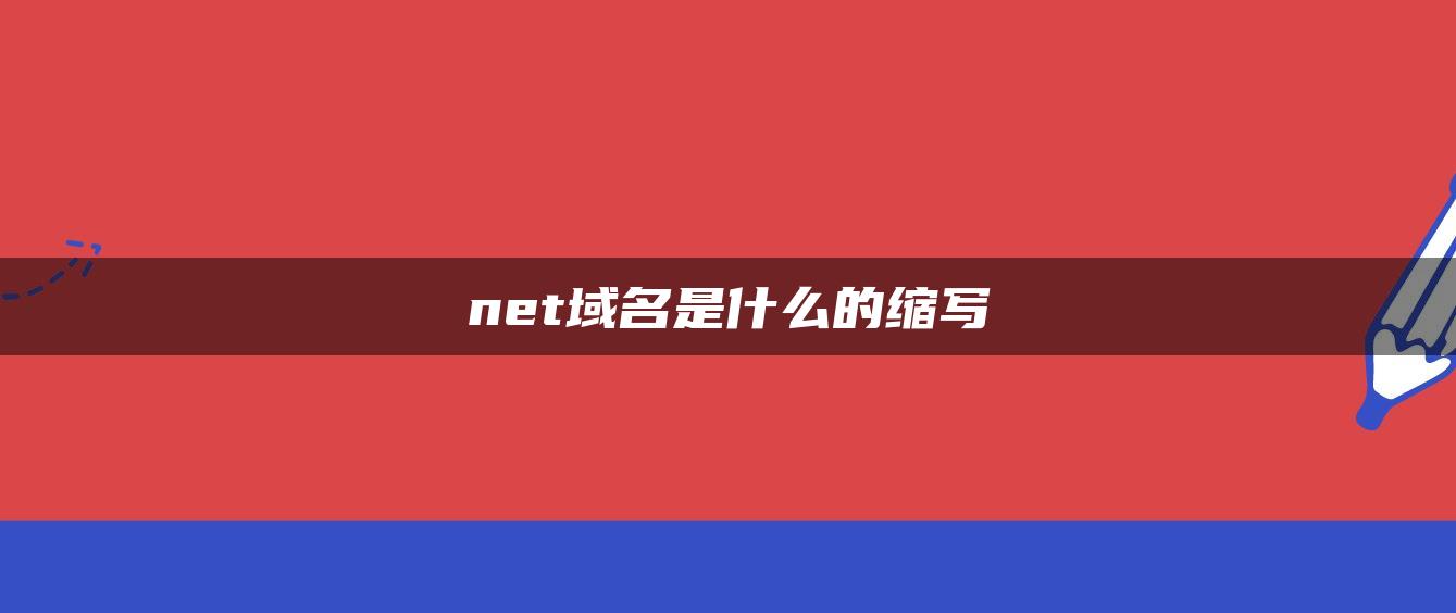 net域名是什么的缩写